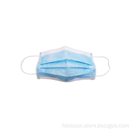 Foldable 3 ply disposable earloop face dust masks in stock